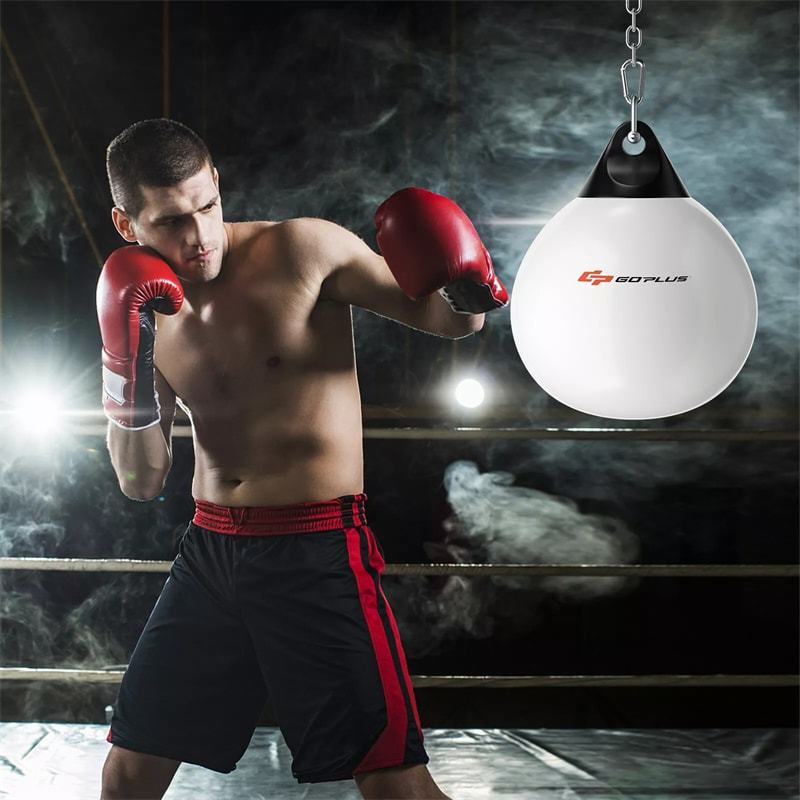 18" Water Aqua Punching Bag, 110LBS Heavy Bag with Adjustable Metal Chain & Water Injection Hose, Boxing Training Bag for Adults Fitness, MMA
