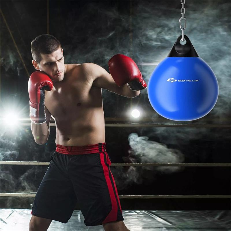 18" Water Aqua Punching Bag, 110LBS Heavy Bag with Adjustable Metal Chain & Water Injection Hose, Boxing Training Bag for Adults Fitness, MMA