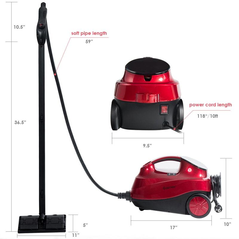 2000W Multipurpose Steam Cleaner Heavy Duty Steam Mop with 19 Accessories & 1.5L Water Tank