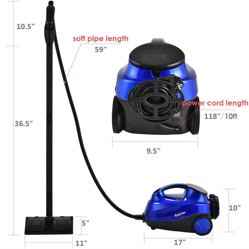 2000W Multipurpose Steam Cleaner Heavy Duty Steam Mop with 19 Accessories & 1.5L Water Tank