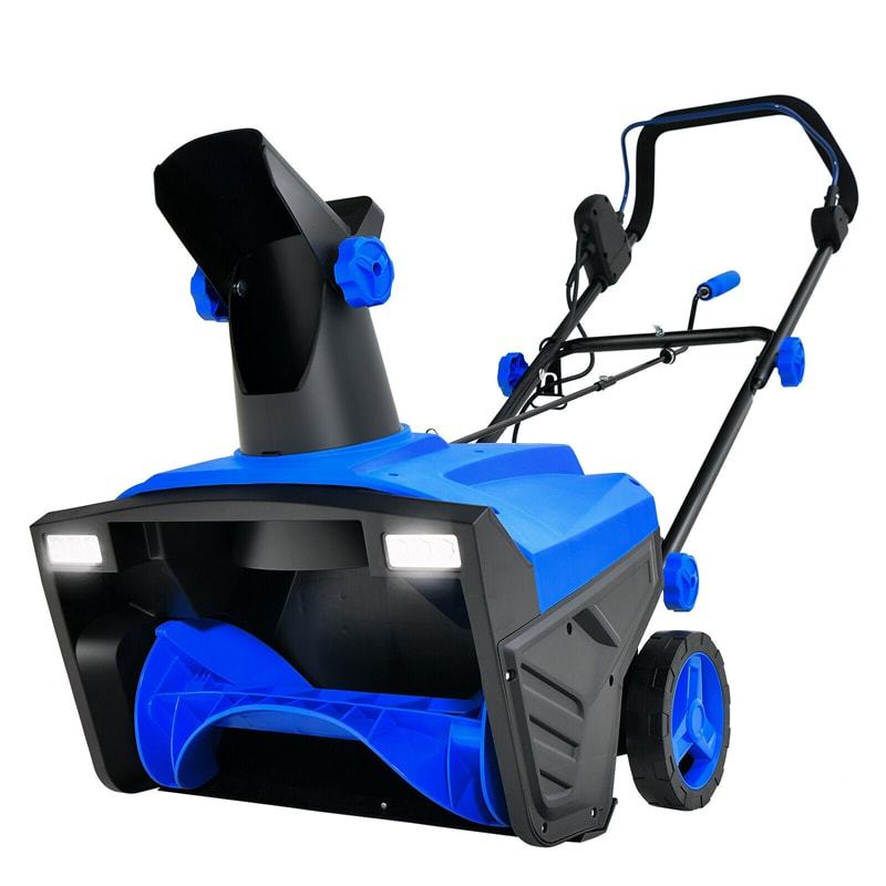 20" Walk-behind Snow Blower, 120V 15Amp Electric Snow Thrower with Folding Handle & 180° Rotating Chute, Corded Snow Sweeper for Driveway Yard