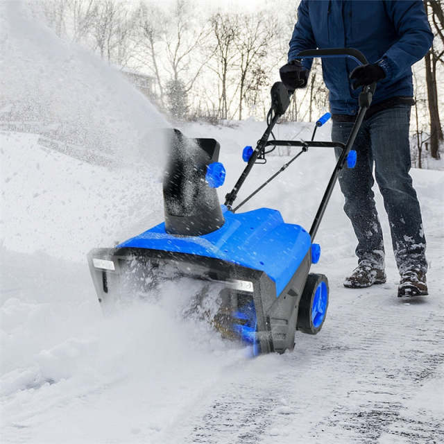 20" Walk-behind Snow Blower, 120V 15Amp Electric Snow Thrower with Folding Handle & 180° Rotating Chute, Corded Snow Sweeper for Driveway Yard