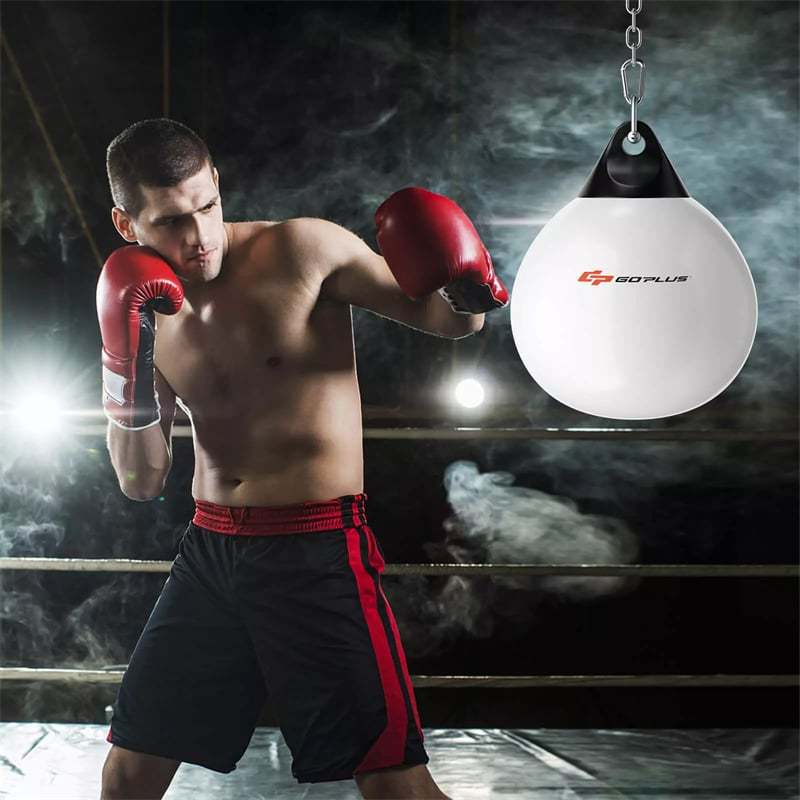 21" Water Aqua Punching Bag, 180LBS Heavy Bag with Adjustable Metal Chain & Water Injection Hose, Boxing Training Bag for Adults Fitness, MMA