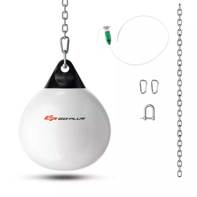 21" Water Aqua Punching Bag, 180LBS Heavy Bag with Adjustable Metal Chain & Water Injection Hose, Boxing Training Bag for Adults Fitness, MMA