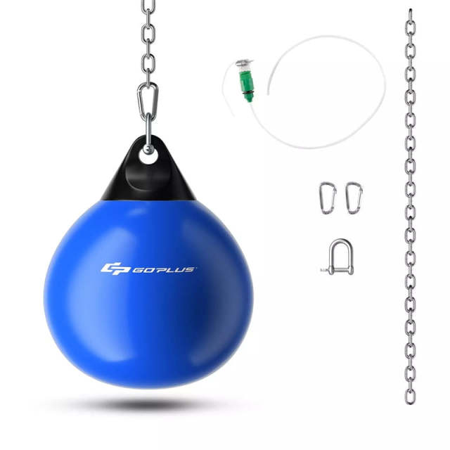 21" Water Aqua Punching Bag, 180LBS Heavy Bag with Adjustable Metal Chain & Water Injection Hose, Boxing Training Bag for Adults Fitness, MMA