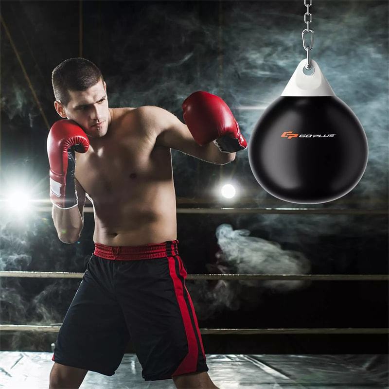 21" Water Aqua Punching Bag, 180LBS Heavy Bag with Adjustable Metal Chain & Water Injection Hose, Boxing Training Bag for Adults Fitness, MMA