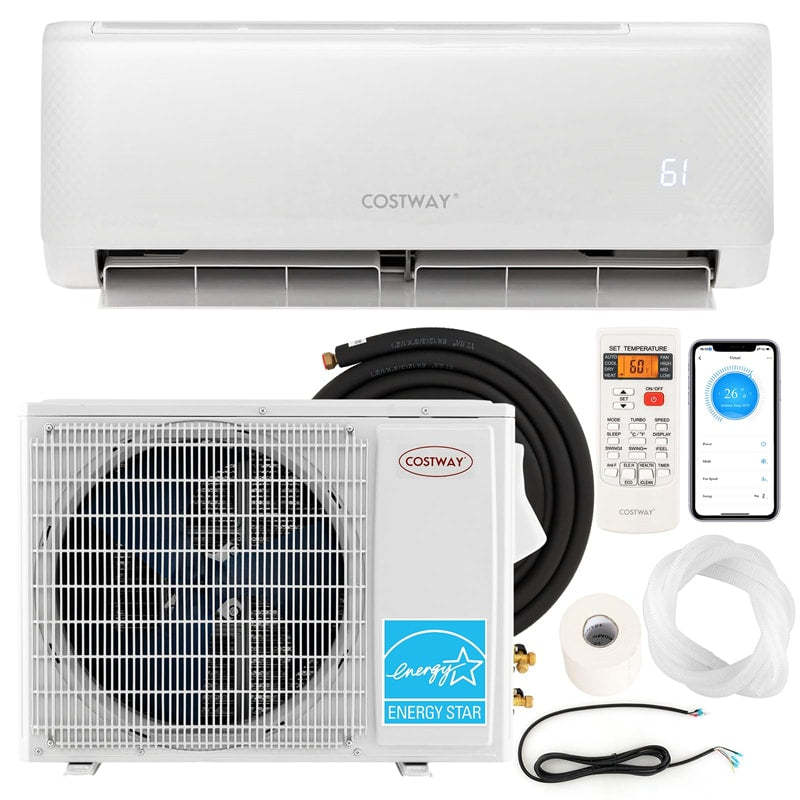 Energy Star 24000 BTU Mini Split Air Conditioner with Heat Pump, Remote, Alexa & Googlehome, 21 SEER2 208-230V Inverter AC Unit for Rooms 1500Sq.Ft