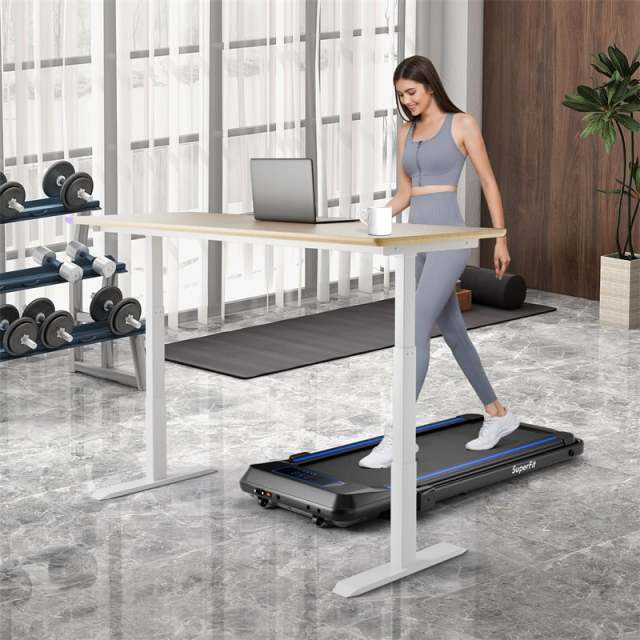 2-in-1 Folding Treadmill, 3.0HP Walking Pad with Incline, LED Display, Remote & APP Control, 265lbs Capacity Under Desk Treadmill for Home Office