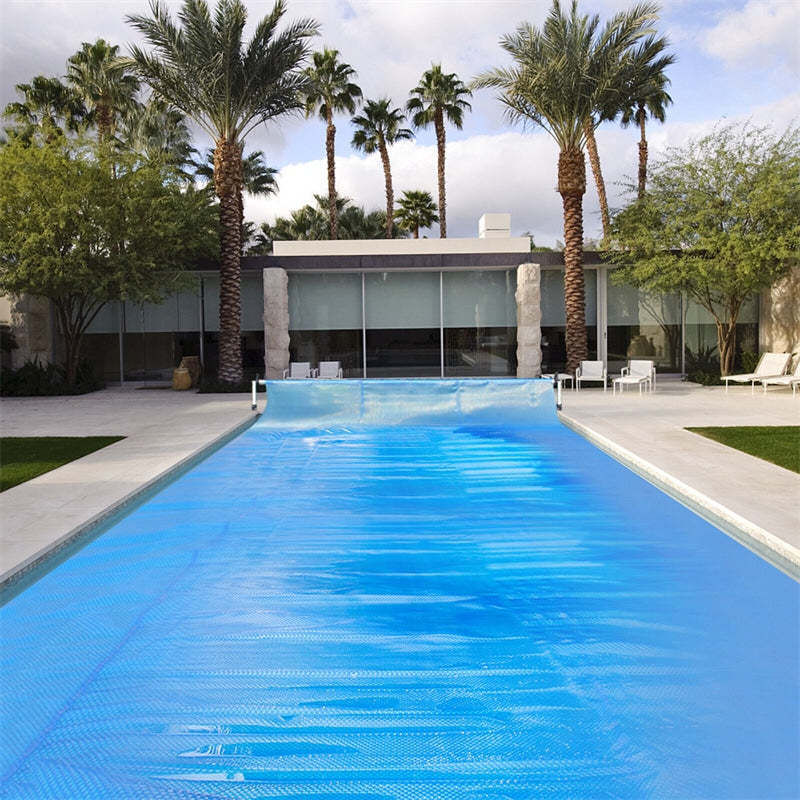 Solar Pool Cover, Rectangular Hot Tub SPA Thermal Blanket with Carrying Bag for Above Ground Swimming Pools, Floating Pool Cover