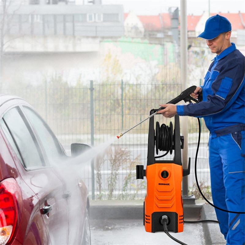 3500PSI Electric Pressure Washer, 2.6GPM 1800W Portable High Power Washer Machine with Foam Cannon & 4 Nozzles for Car Fence Cleaning