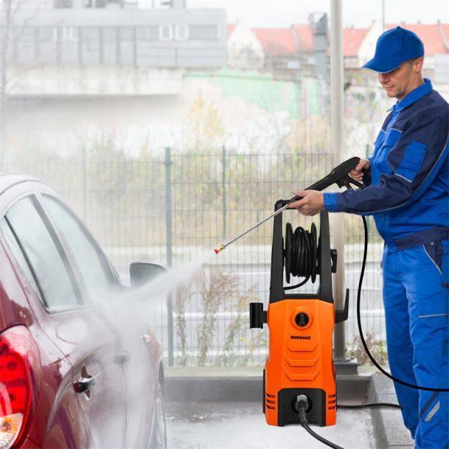 3500PSI Electric Pressure Washer, 2.6GPM 1800W Portable High Power Washer Machine with Foam Cannon & 4 Nozzles for Car Fence Cleaning