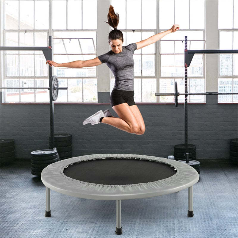 38" Mini Folding Trampoline, Foldable Fitness Rebounder for Adults & Kids, Indoor/Outdoor Exercise, Max Load 330lbs, Portable Workout Trampoline