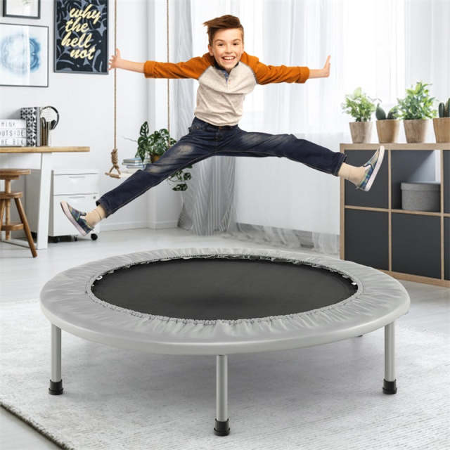 38" Mini Folding Trampoline, Foldable Fitness Rebounder for Adults & Kids, Indoor/Outdoor Exercise, Max Load 330lbs, Portable Workout Trampoline