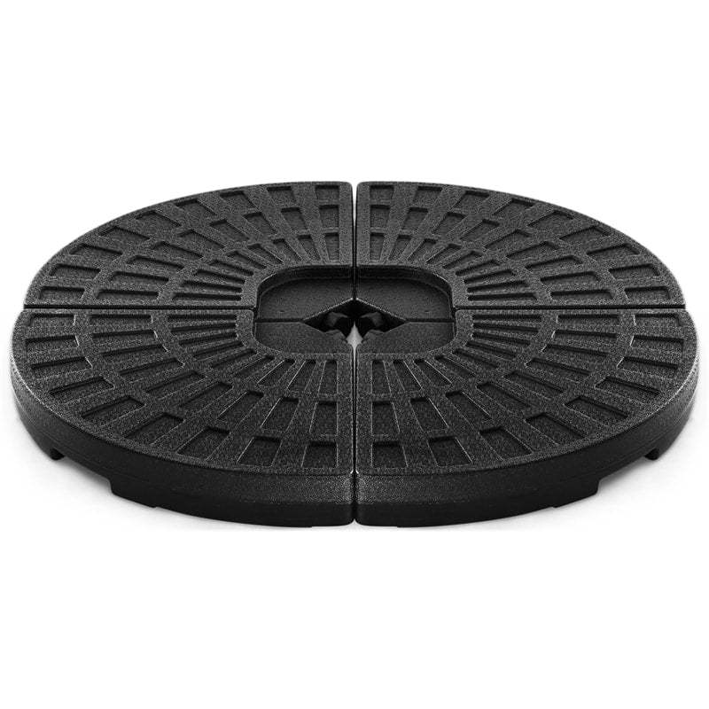 4 Plate Cantilever Offset Umbrella Base Weight, 160lbs Water Sand Filled Umbrella Base with Carry Handles, Round for Patio, Poolside, Backyard