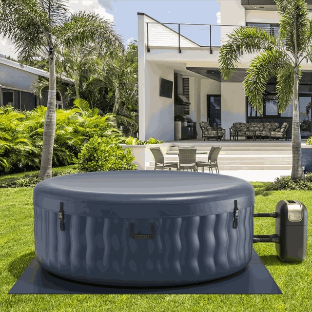 4 Person SaluSpa Inflatable Hot Tub Spa Indoor Outdoor 71" Portable Hot Tub with 108 Massage Bubble Jets Filter Cartridge & Tub Cover