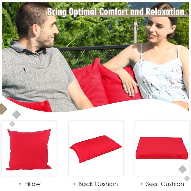 7PCS PE Rattan Modular Outdoor Sectional Set with Tempered Glass Top Table & Cushions, Patio Sofa Furniture for Backyard, Poolside Garden