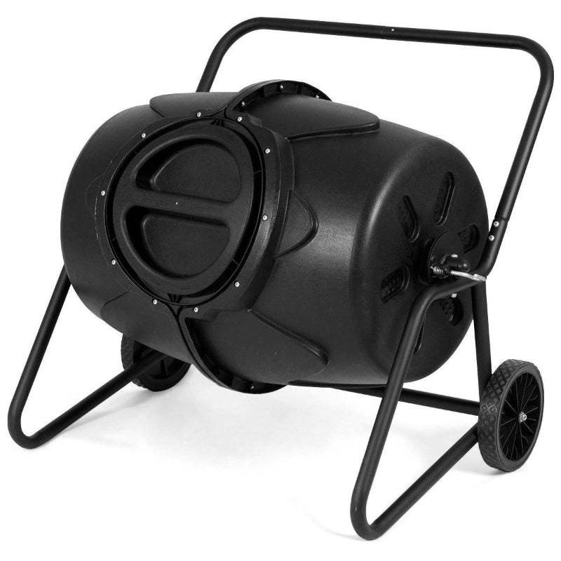 45 Gallon Outdoor Compost Tumbler Garden Waste Bin with Wheels