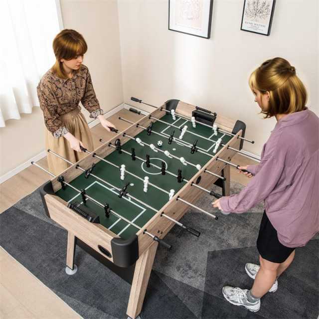 54" Foosball Table for Adults, Competition Full-Size Arcade Soccer Game Table with 2 Balls, 26 Players & Adjustable Leg Levelers