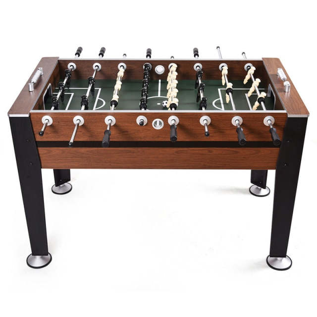 54" Full-Size Foosball Table for Adults, Competition Arcade Soccer Table Game with 2 Balls, Wood Football Table for Game Room Home Party