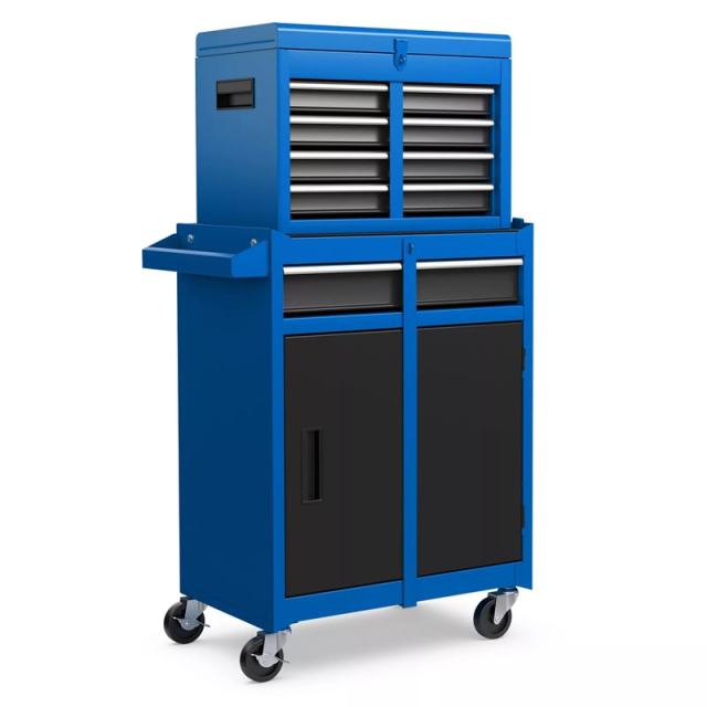 5-Drawer Rolling Tool Chest, Tool Storage Cabinet with Lockable Wheels, Detachable Top Tool Box & Adjustable Shelf for Garage, Workshop