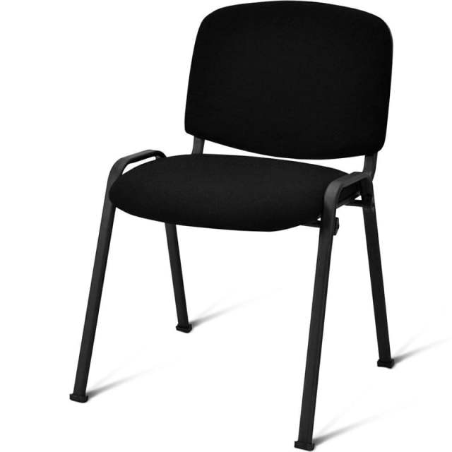 5-Pack Stackable Conference Chairs, Ergonomic Office Guest Chairs with Padded Cushion, Metal Frame, Stacking Reception Chair for Meeting, Waiting Room