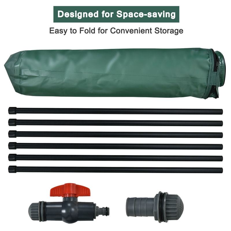 60 Gallon Gallon Collapsible Rain Barrel Portable Rainwater Storage Tank Fold Rainwater Collection Bucket with Spigot Water Storage Container