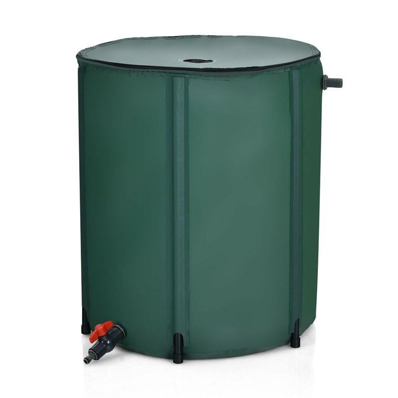 60 Gallon Gallon Collapsible Rain Barrel Portable Rainwater Storage Tank Fold Rainwater Collection Bucket with Spigot Water Storage Container