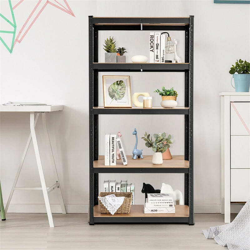 5-Tier Metal Freestanding Shelving Unit 60 Inch Garage Storage Shelves Adjustable Garage Racks Tool Organizer