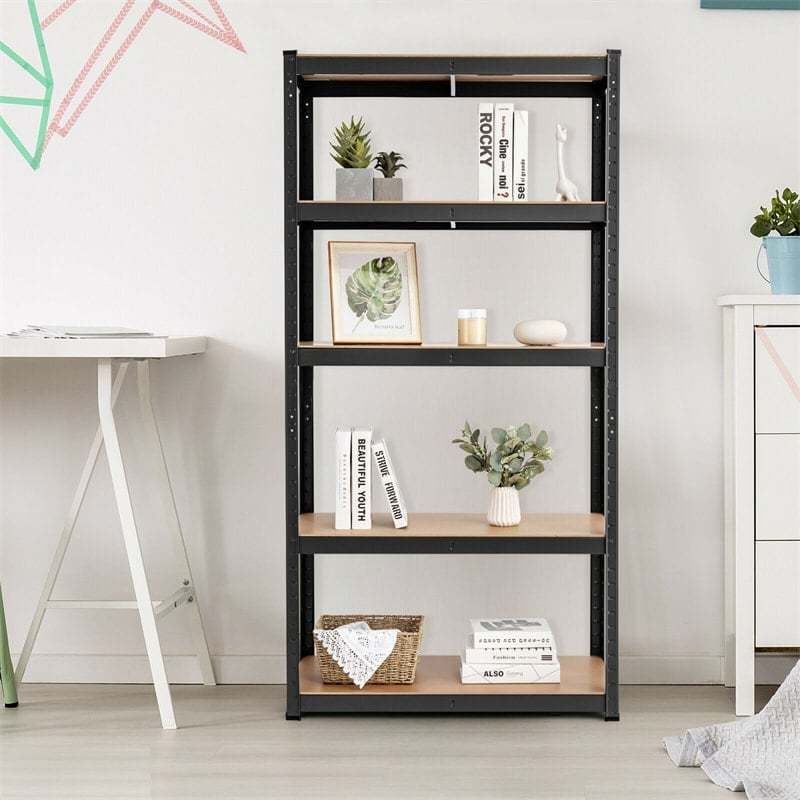63" Heavy Duty Steel Garage Shelving Unit 4-Tier Adjustable Tool Storage Shelves Boltless Shelving Organizer Rack for Home Office Warehouse