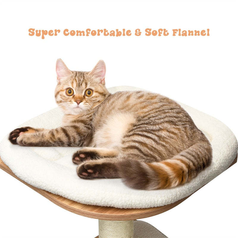 69" Tall Cat Tree Modern Cat Tower Multi-level Kitten Activity Tower with Cat Condo, Sisal Scratching Posts & Plush Cushions