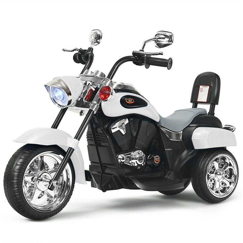 Kids Ride-On Motorcycle, 3-Wheel 6V Battery Powered Chopper Motorcycle with Headlight & Horn, ASTM-Certified Electric Toy for Boys & Girls Gifts