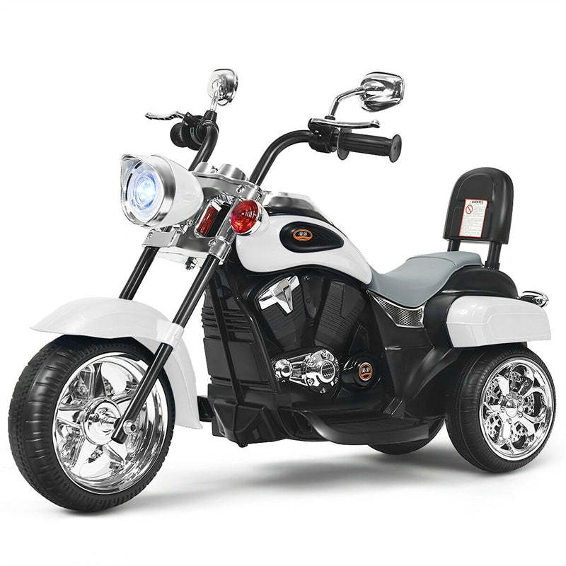 Kids Ride-On Motorcycle, 3-Wheel 6V Battery Powered Chopper Motorcycle with Headlight & Horn, ASTM-Certified Electric Toy for Boys & Girls Gifts