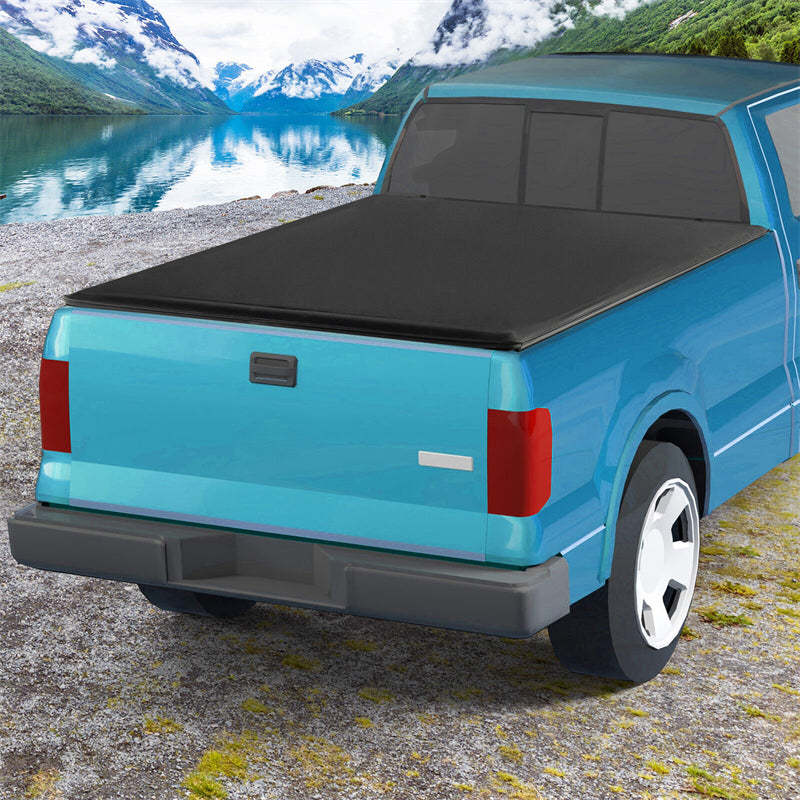 6.4FT Soft Roll-up Tonneau Cover, Weatherproof Truck Bed Cover for 02-18 Dodge Ram 1500, 19-23 Ram 1500 Classic Only, 03-23 Dodge Ram 2500/3500
