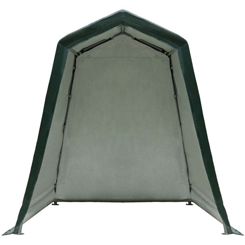 6x8FT Heavy Duty Enclosed Carport, Outdoor Storage Tent with Sidewalls & Waterproof Ripstop Cover, Portable Garage Shelter Shed for Motorcycle, Cars