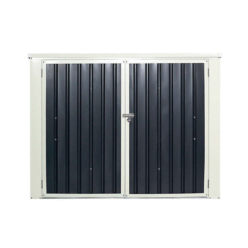 6 x 3FT Horizontal Storage Shed Multifunctional Storage Cabinet Metal Garbage Can Enclosure for Garden Yard