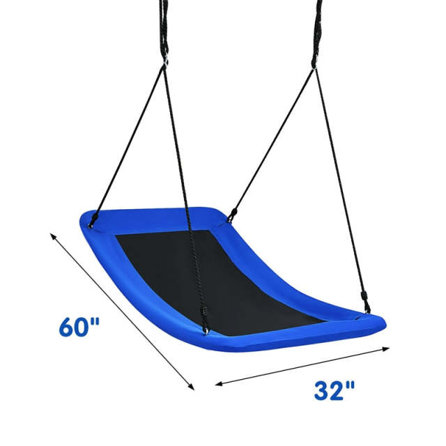 700 lbs Giant 60" Platform Saucer Tree Swing for Kids & Adults, Indoor Outdoor Swing with Adjustable Hanging Ropes & Oxford Fabric