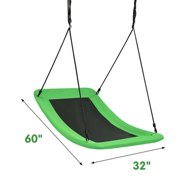 700 lbs Giant 60" Platform Saucer Tree Swing for Kids & Adults, Indoor Outdoor Swing with Adjustable Hanging Ropes & Oxford Fabric