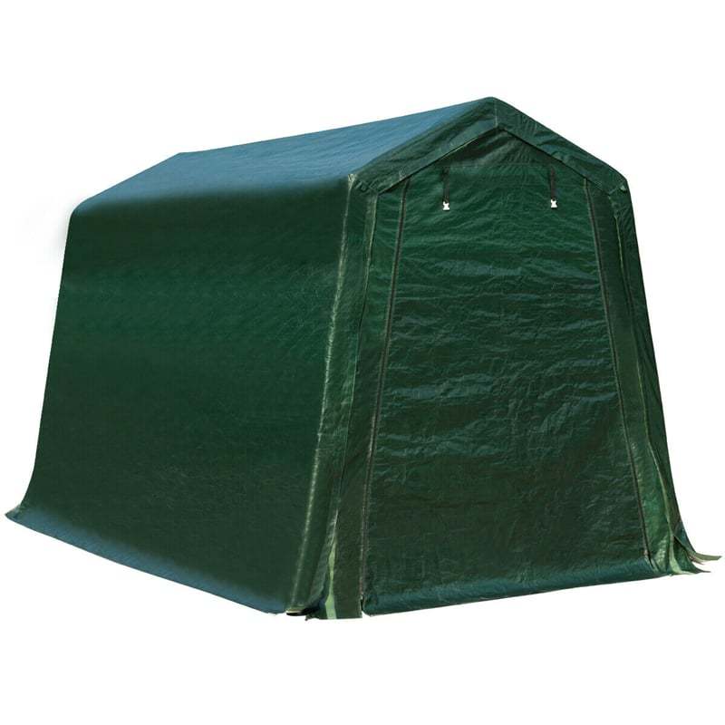 7x12ft Heavy-Duty Enclosed Carport, Portable Garage Shelter with Waterproof Ripstop Cover, Outdoor Storage Tent Car Canopy for Motorcycles, ATV, Tools