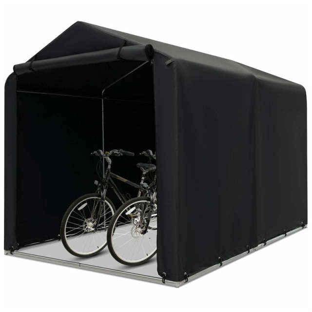 7x5.2FT Portable Shed, Heavy Duty Storage Tent Shelter with Roll-up Zipper Door, Waterproof Outdoor Storage Shed for Bikes, Motorcycles, Garden Tools