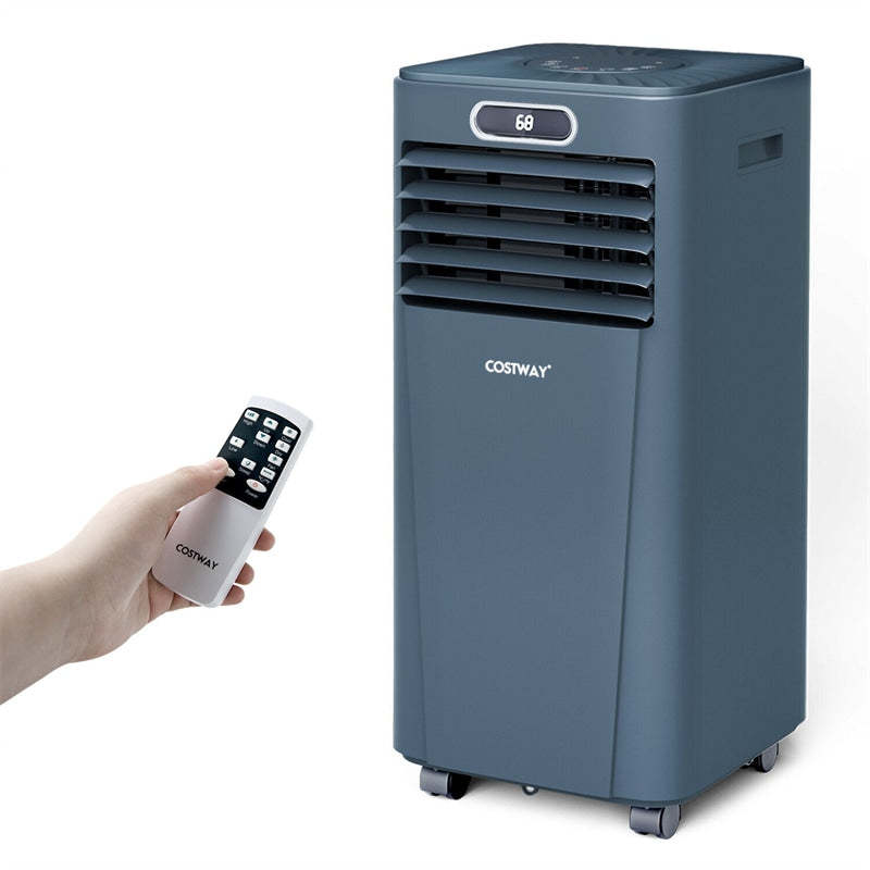 8000 BTU ASHRAE Portable Air Conditioner Cools 230 Sq. ft. 3-in-1 Air Cooler with Drying, Fan, Sleep Mode & Remote Control for Home Office