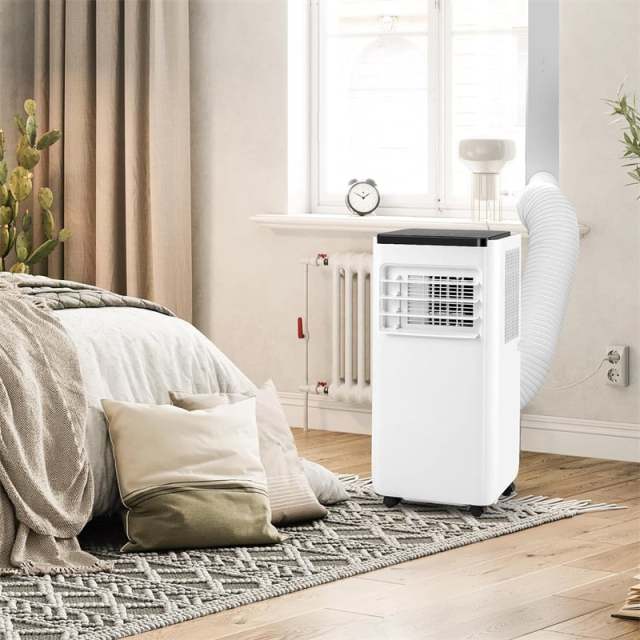 8000 BTU Portable Air Conditioner, 3-in-1 AC Unit with Fan, Dehumidifier & Sleep Mode, 24H Timer, Remote Control, Child Lock for Rooms up to 250 Sq.Ft
