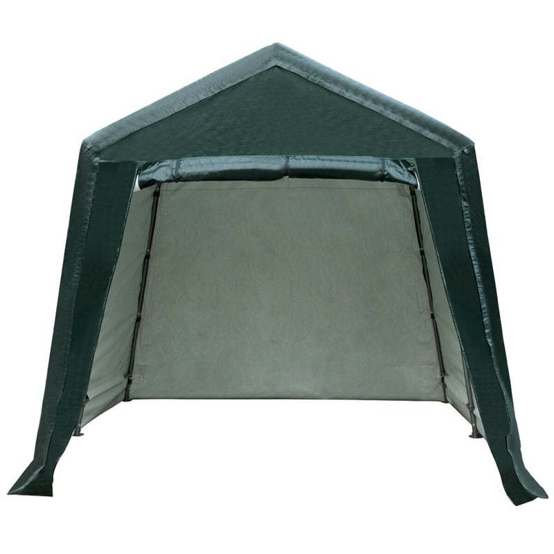 8x14 FT Heavy Duty Steel Enclosed Carport with Waterproof Ripstop Cover, Portable Garage Shelter Tent for Cars, Motorcycles, ATVs & Patio Storage