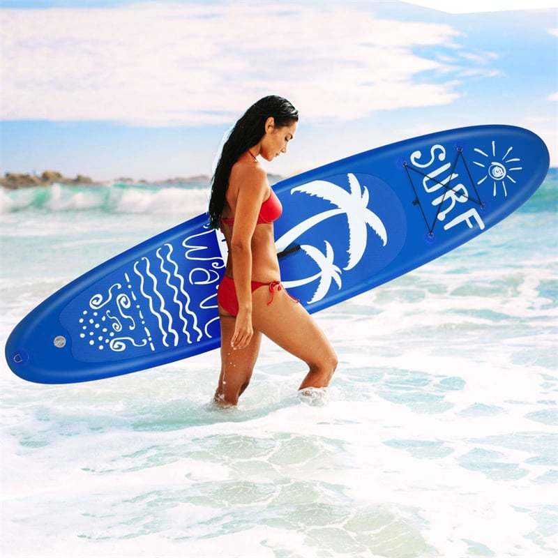 9.8FT Inflatable Stand Up Paddle Board with Adjustable Paddle, SUP Accessories, Pump, Leash & Carry Bag, Blow Up SUP for Adult Youth