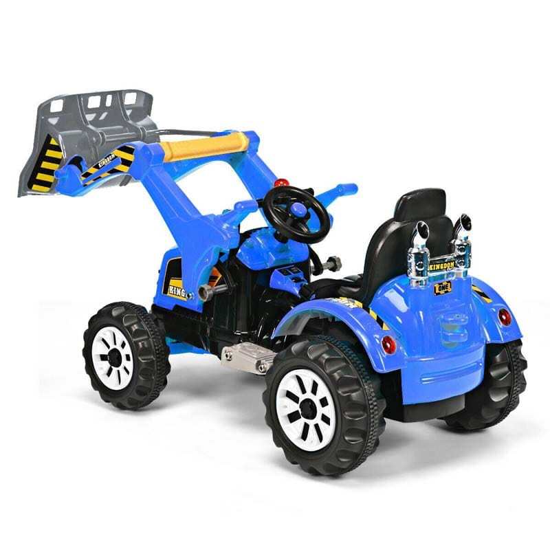 12V Kids Ride-On Excavator Truck, Battery-Powered Construction Vehicle with Front Loader Shovel, Ride-On Digger Toy for Boys Girls Ages 3-8