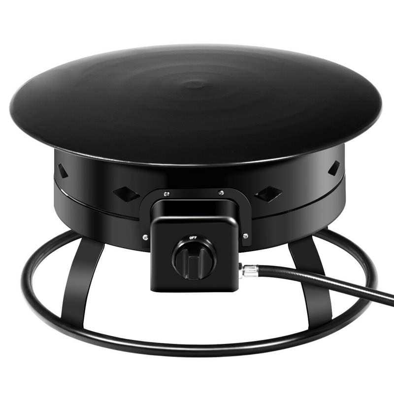 58,000 BTU Portable Propane Fire Pit, 19" Gas Fire Bowl with Cover, Lava Rocks, Carry Kit & Tank Stabilizer for Outdoor Camping, Patio, Backyard