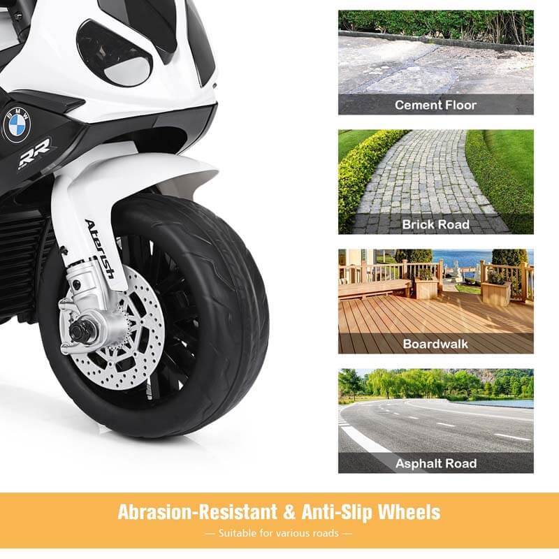 Kids Ride on Motorcycle, Licensed BMW 6V Battery Powered 3-Wheel Motorcycle Car Toy with Lights & Music