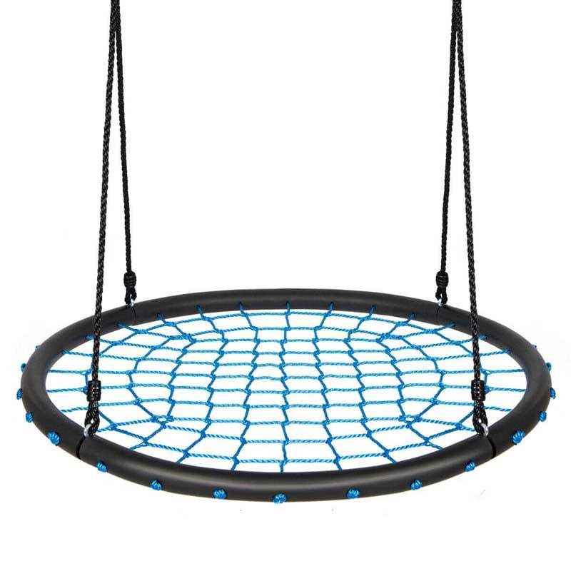 40'' Kids Round Spider Web Tree Saucer Swing Set