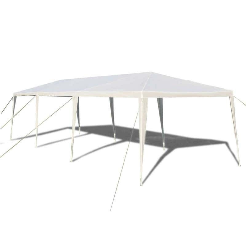 10' x 30' Outdoor Wedding Party Event Tent, Heavy Duty Waterproof Gazebo Canopy with Stakes & Wind Ropes, White Canopy Tent for Events, Parties