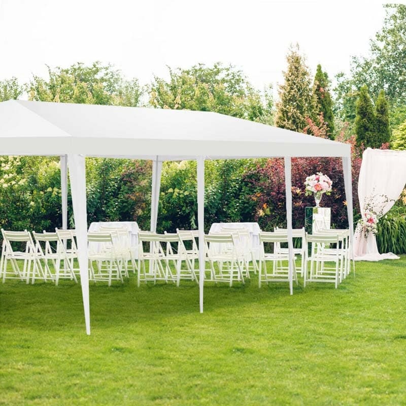 10' x 30' Outdoor Wedding Party Event Tent, Heavy Duty Waterproof Gazebo Canopy with Stakes & Wind Ropes, White Canopy Tent for Events, Parties