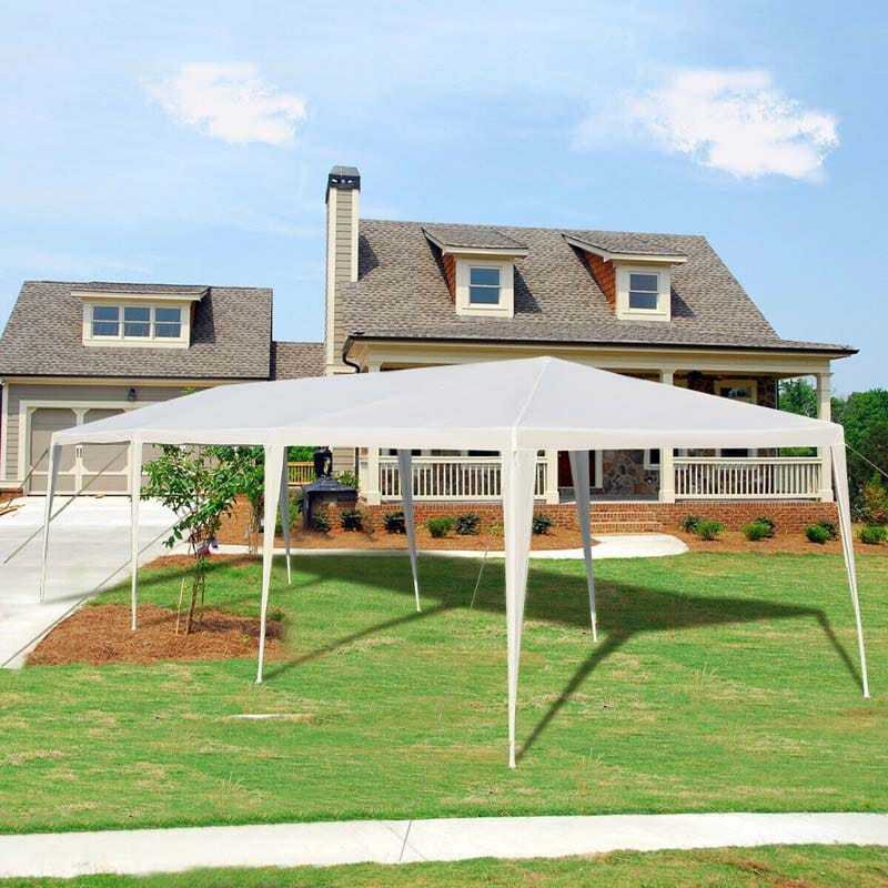 10' x 30' Outdoor Wedding Party Event Tent, Heavy Duty Waterproof Gazebo Canopy with Stakes & Wind Ropes, White Canopy Tent for Events, Parties